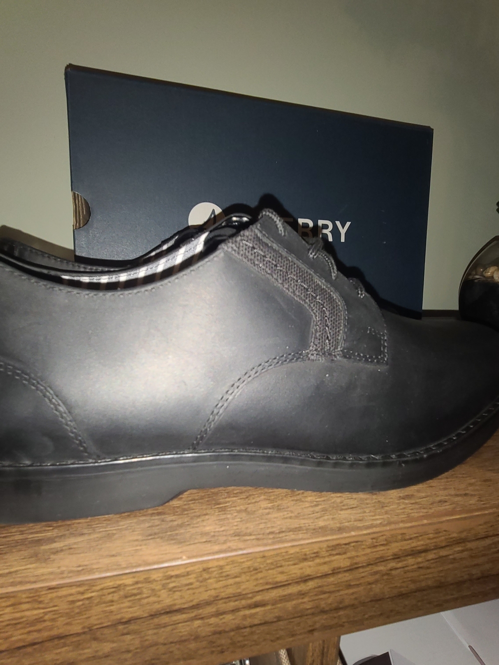 Sperry Newman Oxford Black Leather Men's Shoe - Picture 15 of 16